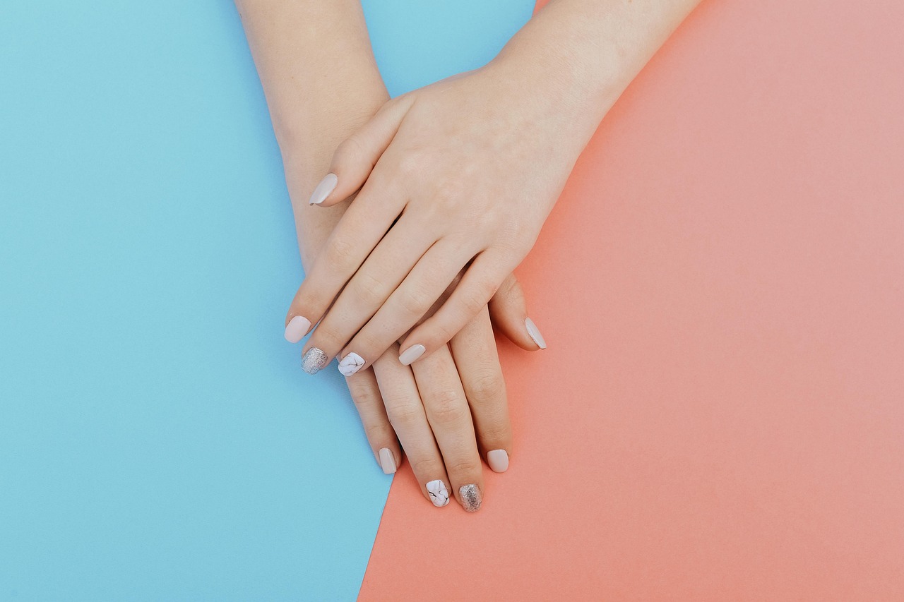 Russian manicure nails with pristine cuticles in a salon setting