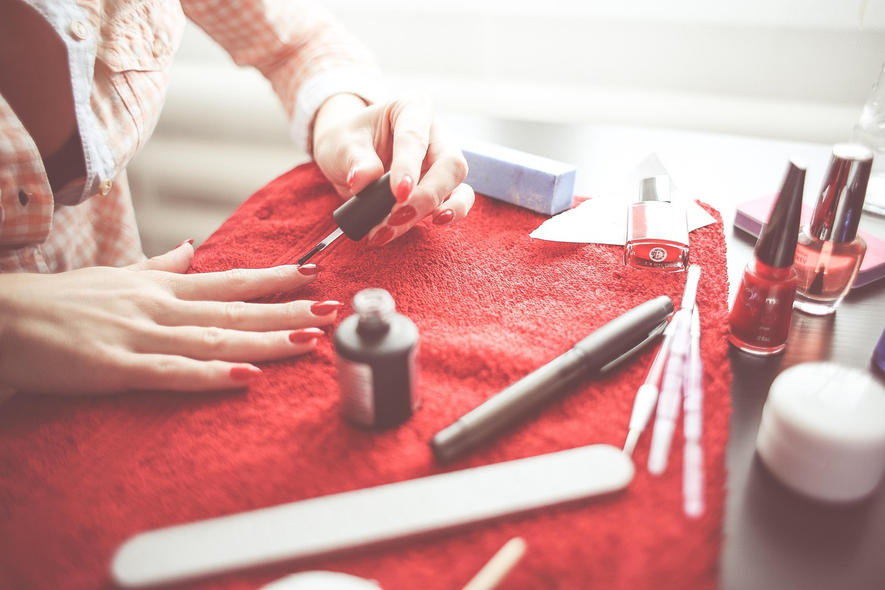 Beautifully finished nails close-up
