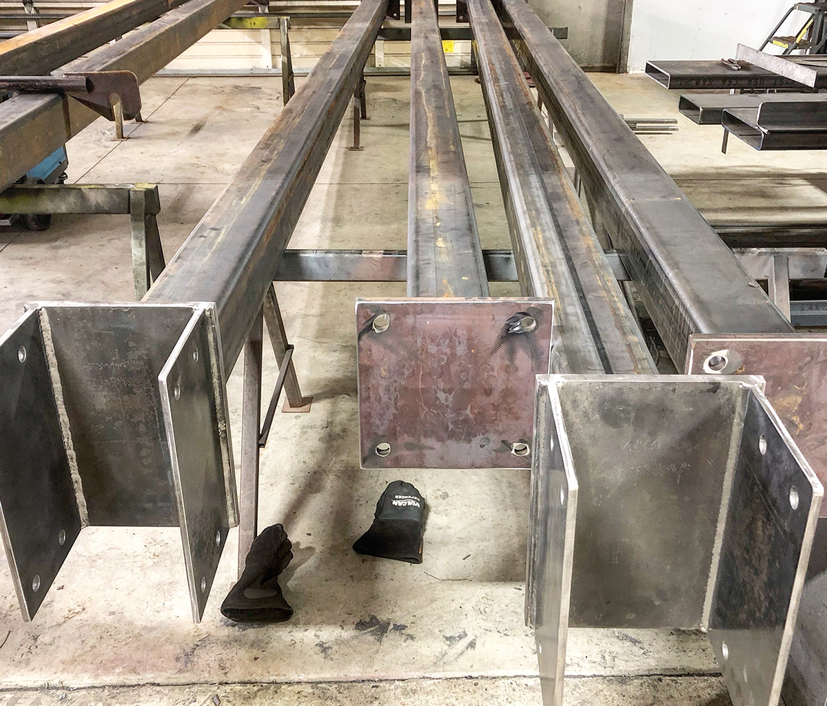 CNC plasma cut fabricated steel parts