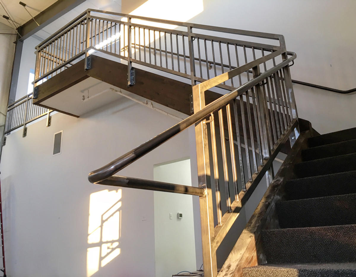 Bend Steel finished handrail installation