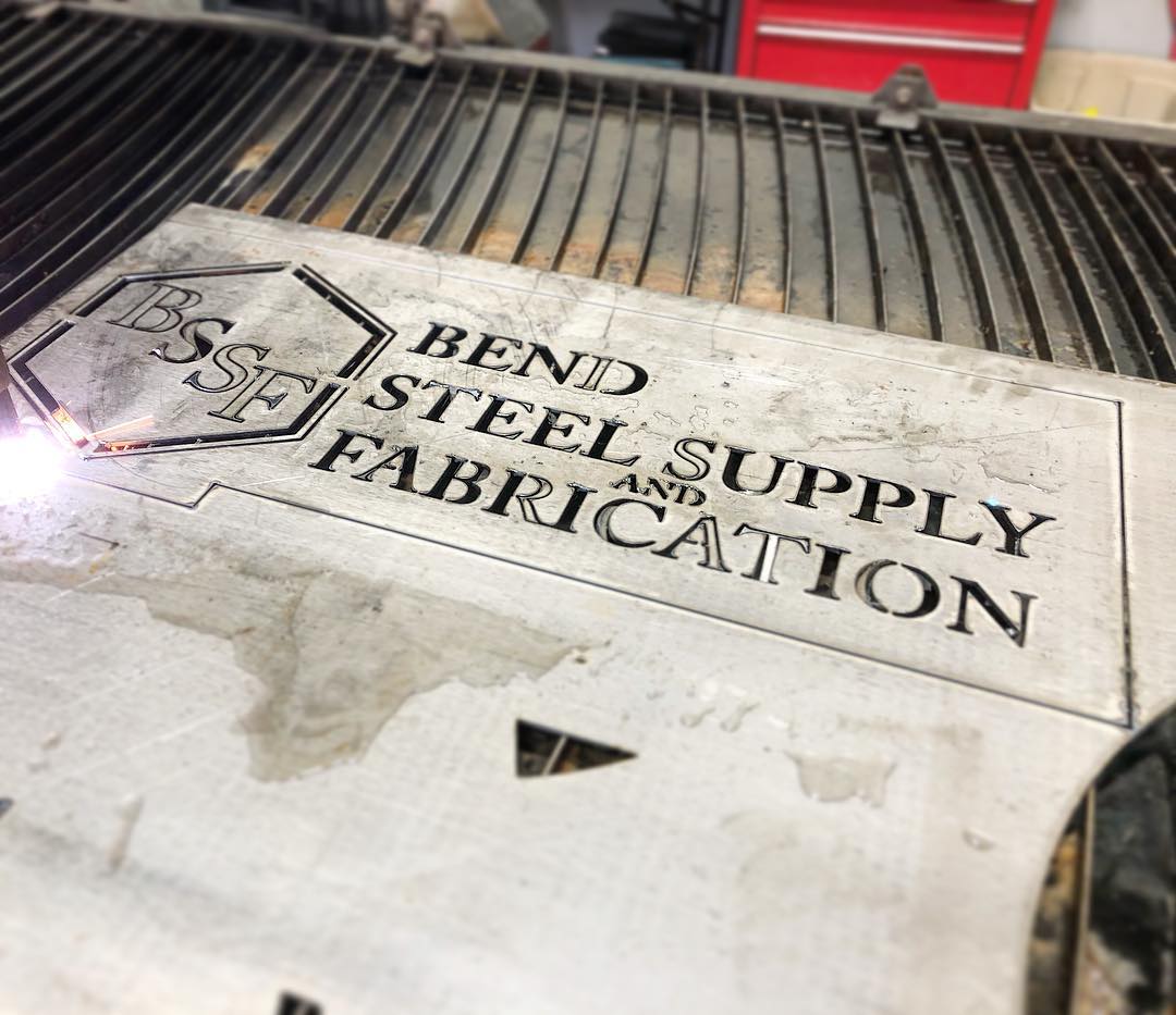 CNC plasma cut Bend Steel Supply logo