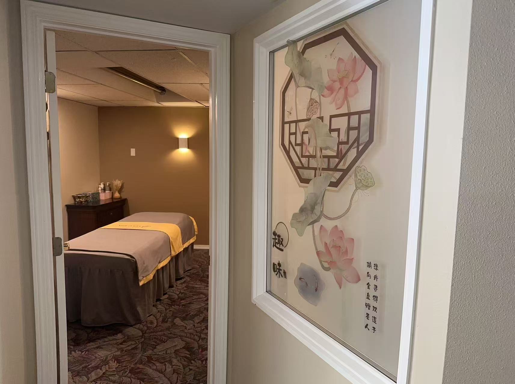 Relaxing head massage treatment in a peaceful spa environment