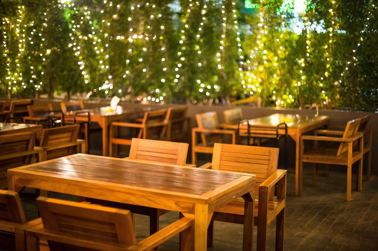 Bright, welcoming alfresco dining area bathed in natural light
